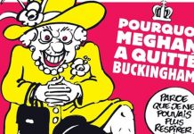 ‘Charlie Hebdo’ još jednom šokirao, kraljica i Meghan Markle na naslovnici
