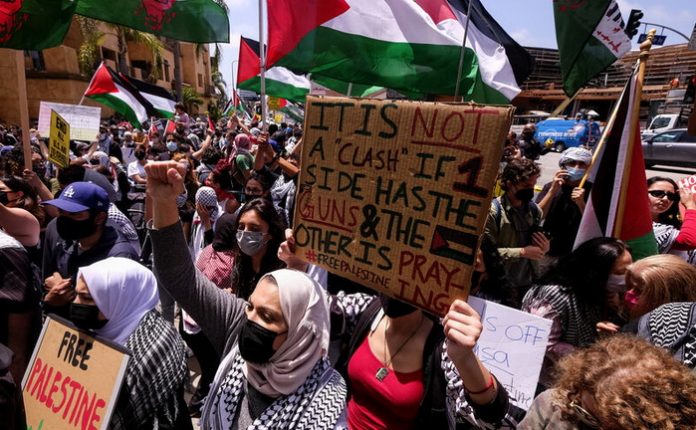 US-PALESTINIAN-ISRAEL-CONFLICT-PROTEST