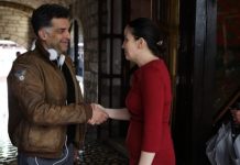 Karić i Magoda na setu snimanja filma Danisa Tanovića