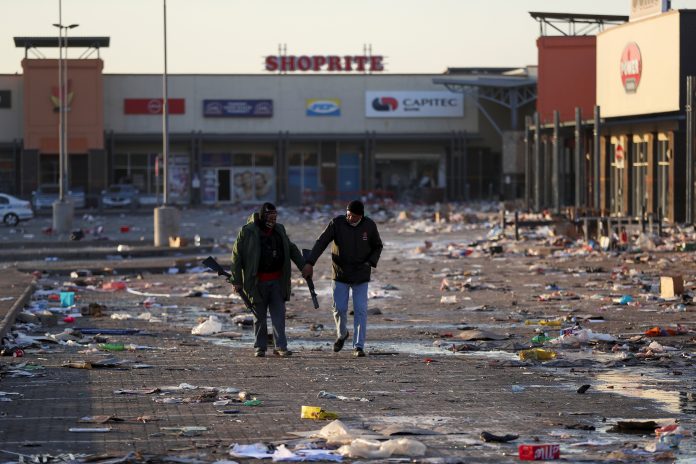 Unrest linked to the jailing of former South African President Zuma, in Vosloorus