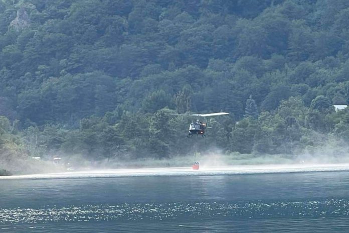 pozar helikopter