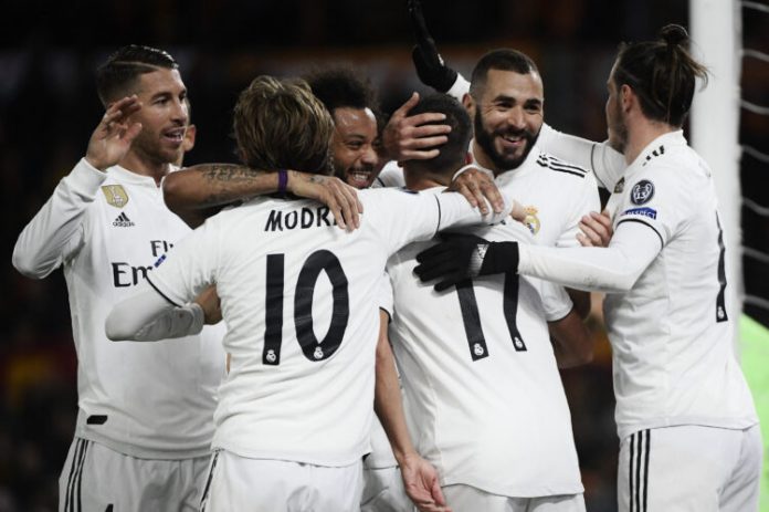 TOPSHOT-FBL-EUR-C1-AS ROMA-REAL-MADRID