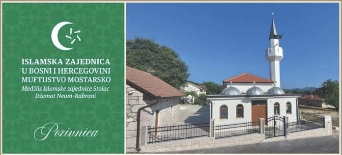 U subotu svečano otvorenje Tuckovića džamije u Rabranima kod Neuma
