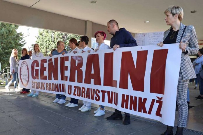 zdravstveni radnici hnk štrajk