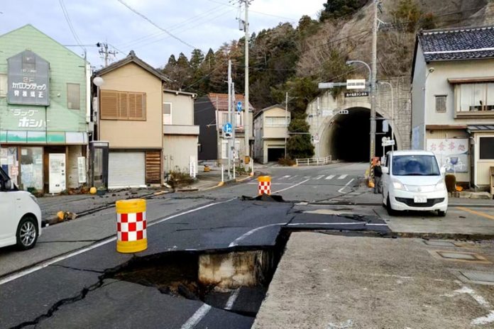 Aftermath of an earthquake in Noto
