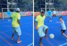 Yamal zaigrao fudbal s lokalnom djecom u Brazilu