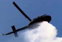 Presudna podrška: Helikopter OS BiH u gašenju požarišta Fortica kod Mostara izbacio preko 40 kubika vode