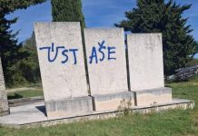 Partizanski spomenik u Istri išaran ustaškim simbolima