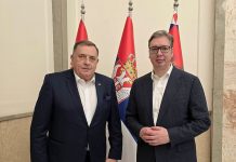 Dodik ponovo otišao kod Vučića, poručio da “stoje rame uz rame”