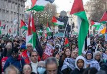 Hiljade ljudi izašlo na ulice Londona u znak podrške Palestincima, ne žele da Izrael učestvuje na Eurosongu