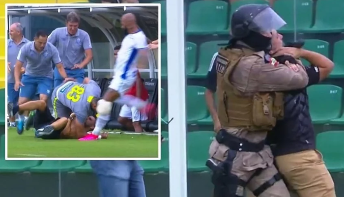 Nogometaš pokušao udariti navijača u glavu pa povrijedio svog saigrača