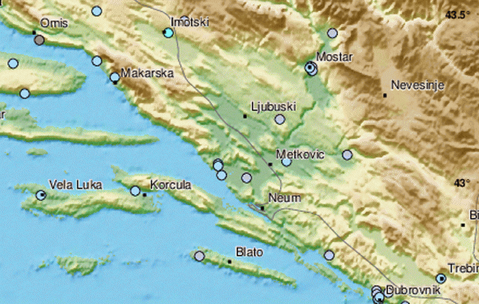 Zemljotres jačine 4,8 po Richteru uzdrmao Hercegovinu