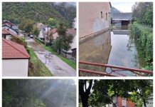 Opština Drvar proglasila stanje prirodne nepogodne zbog poplava, poplavljen put prema Glamoču