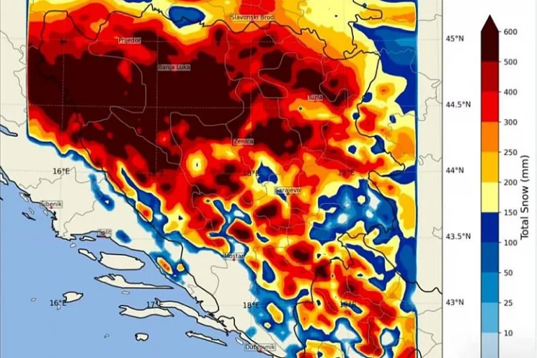 Meteorolozi upozoravaju: Ozbiljno shvatite nadolazeće padavine, značajno će premašiti uobičajene vrijednosti