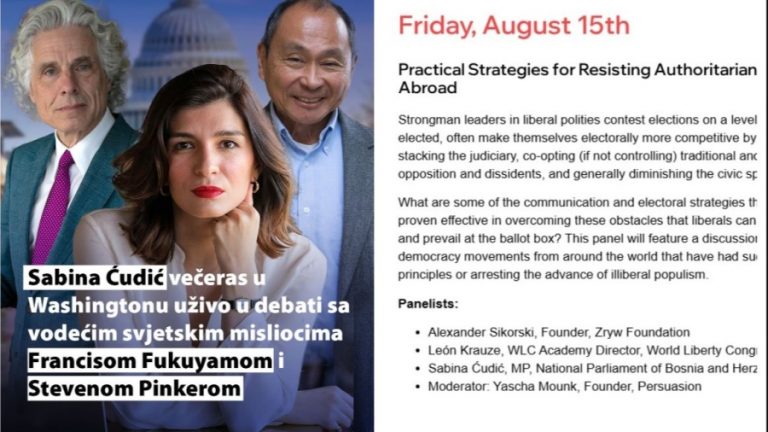 Nova blamaža Naše stranke: Slagali da Sabina Ćudić učestvuje u debati sa “vodećim svjetskim misliocima”