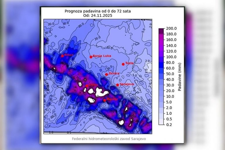 Obilne padavine prijete Hercegovini: Očekuje se veliki rast vodostaja Neretve, moguće poplave i odroni